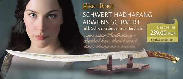 Arwens anmutiges Schwert Hadhafang aus Herr der Ringe - 239 EUR