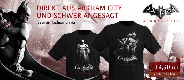 Batman Arkham City - Fan T-Shirts zum Game ab 14,90 EUR
