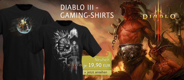 Diablo III: Krasse Gamershirts, starke Motive - 19,90 EUR
