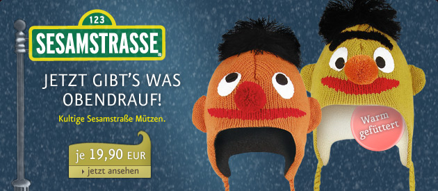 Sesamstraße Mützen für je 19,90 EUR