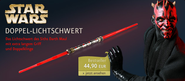 NEU: Star Wars Darth Maul Lichtschwert mit Doppelklinge